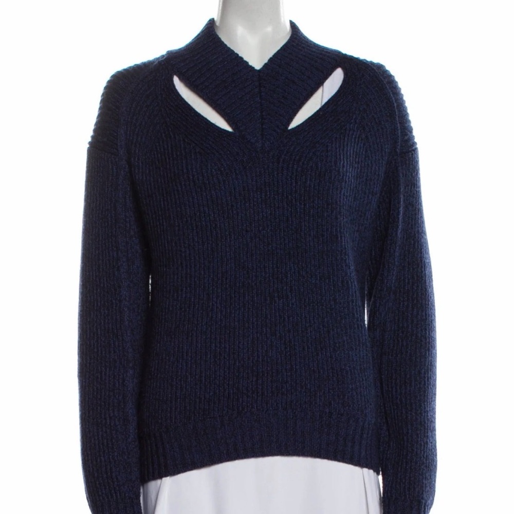 Proenza Schouler wool mock neck sweater in size M white label
